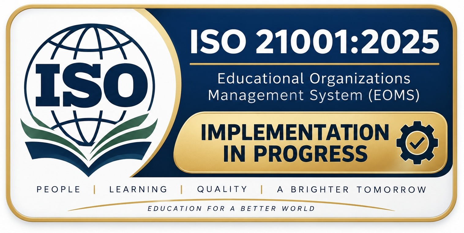 ISO 21001:2025 Educational Organizations Management System - Implementation in Progress