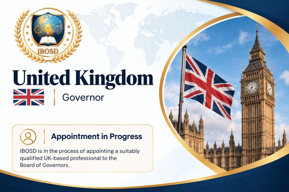 Card for United Kingdom: appointment of a UK-based governor in progress.