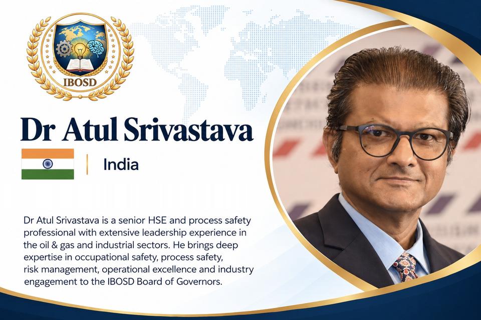 Profile card for Dr Atul Srivastava, India: a senior HSE and process safety professional in the oil and gas and industrial sectors.